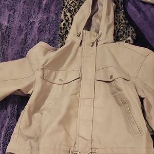 Stylish WomensJacket in light Lavender. Faux Leather